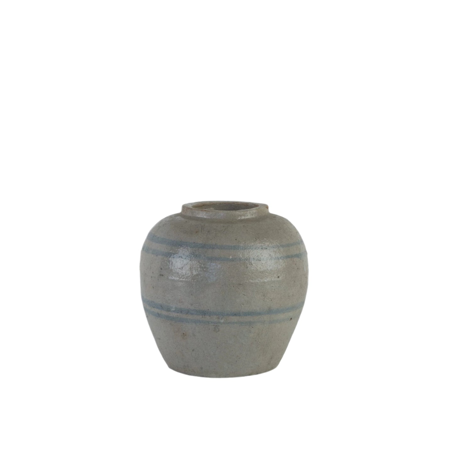 Vintage Striped Ceramic Vase