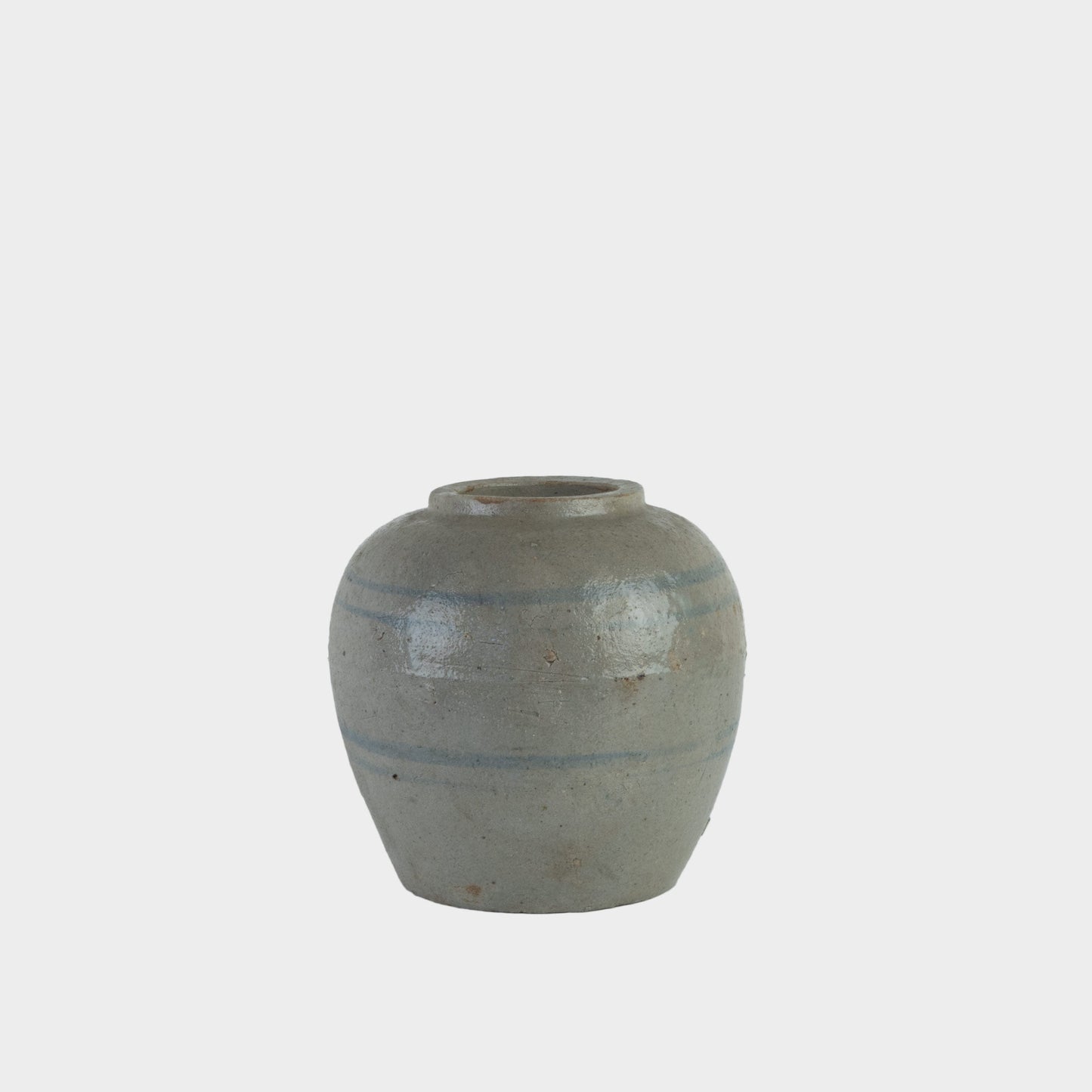 Vintage Striped Ceramic Vase