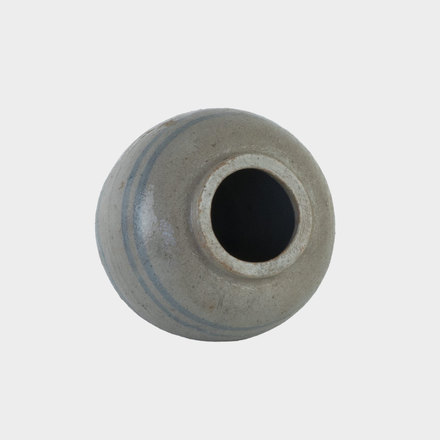 Vintage Striped Ceramic Vase