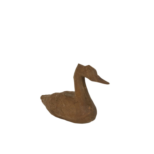 Vintage Folk Carved Swan